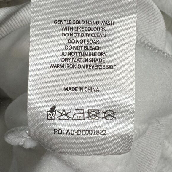 White Fox Hoodie Womens S/M Grey Marle Decade Classics Los Angeles Oversized - Picture 8 of 14